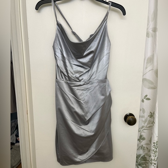 Speechless Dresses & Skirts - Speechless Shimmering Silver Mini Dress